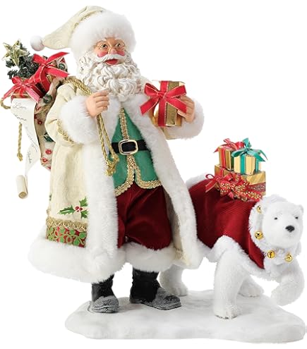 Amazon.com: Possible Dreams Clothtique Santa With White Coat